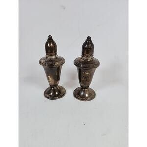 Vintage 1940s DUCHIN CREATION Sterling Silver SALT & PEPPER Shakers, WEIGHTED